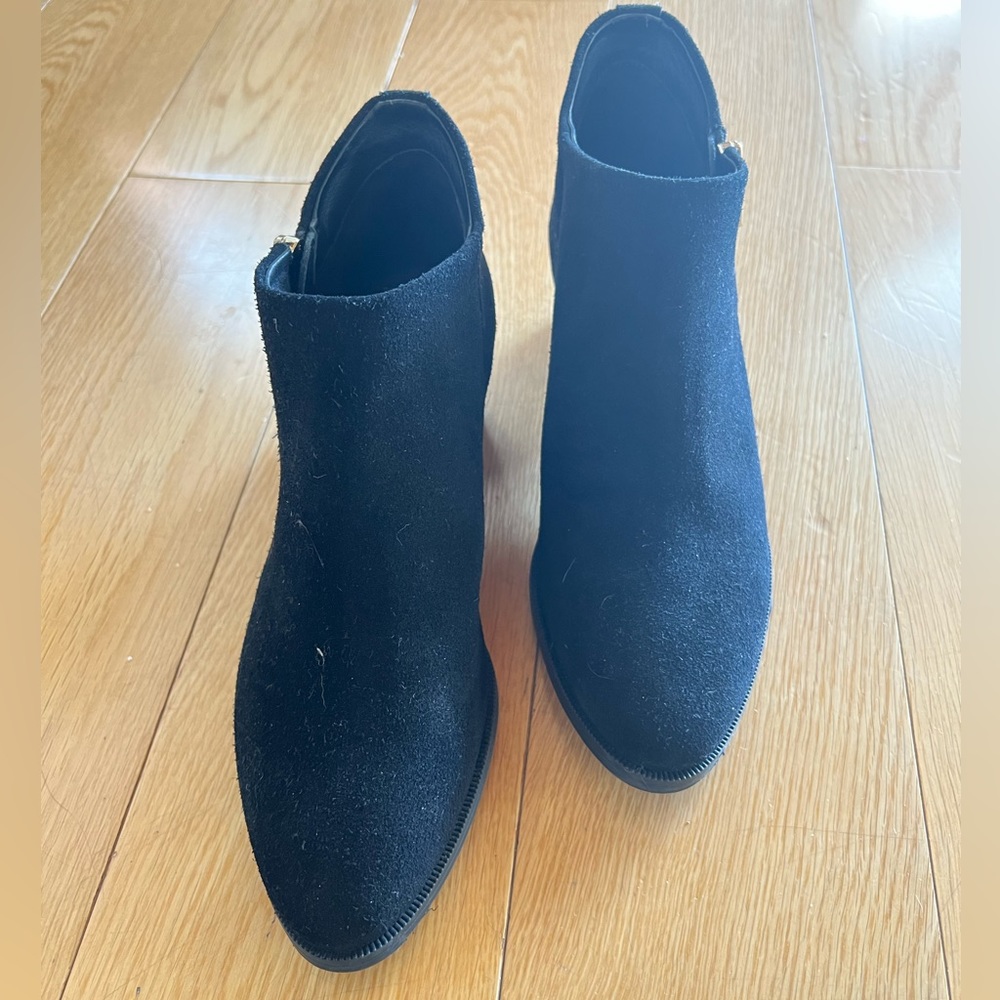 Taryn Rose Sabrina ankle booties in black suede